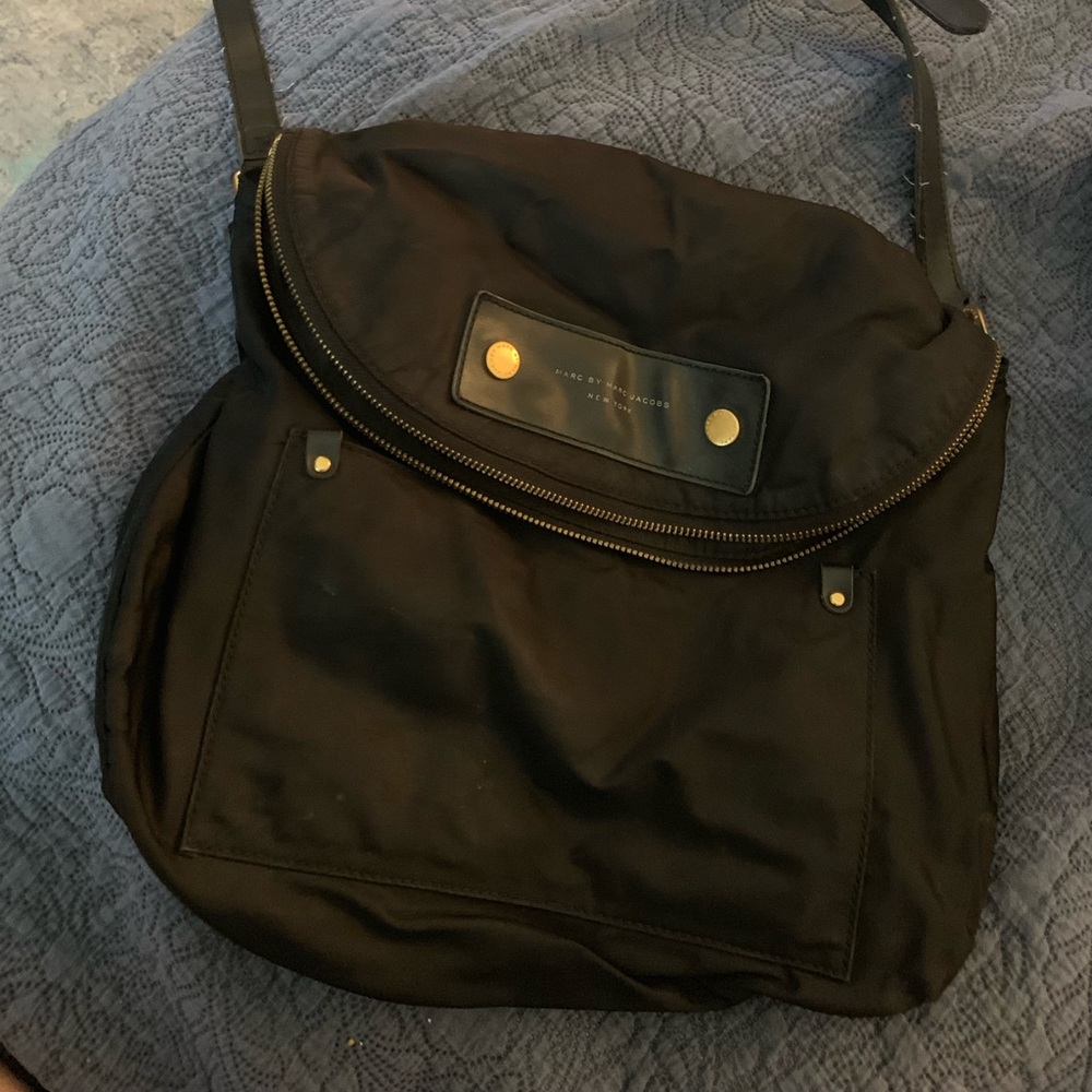 Black Marc Jacobs preppy nylon bag